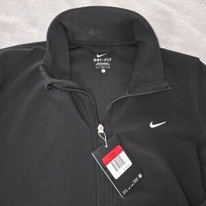 New Nike Womens Dri-FIT Full Zip Training Jacket Black Large NWT